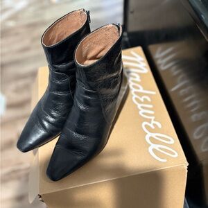 Madewell the dimes kitten heels crinkled leather size 8